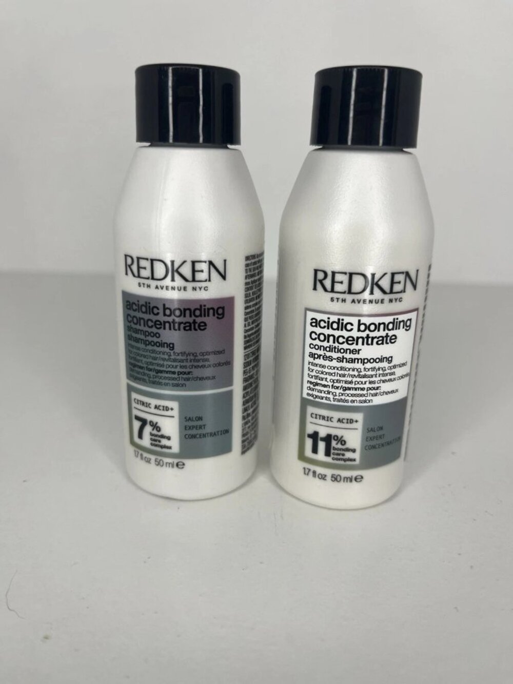 REDKEN Acidic Bonding Concentrate Shampoo And Conditioner 1.7oz Ea Travel Set
